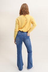 Jeans med bootcut og stjernebling