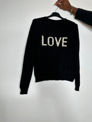 Strikbluse med love perler og bling - ITJULI25