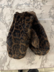Faux fur luffer med leopard print
