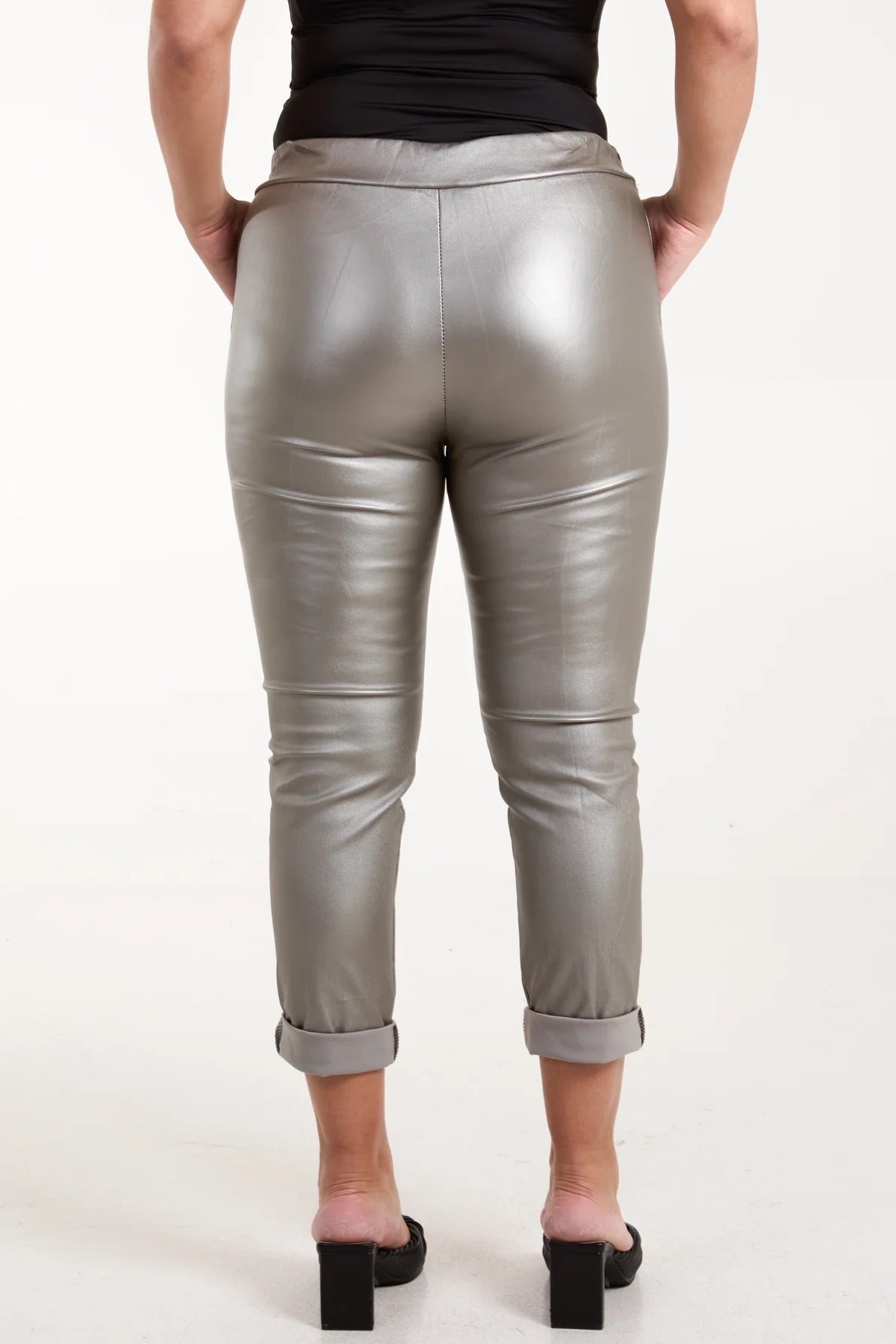 Coated læderlook mirakelbukser