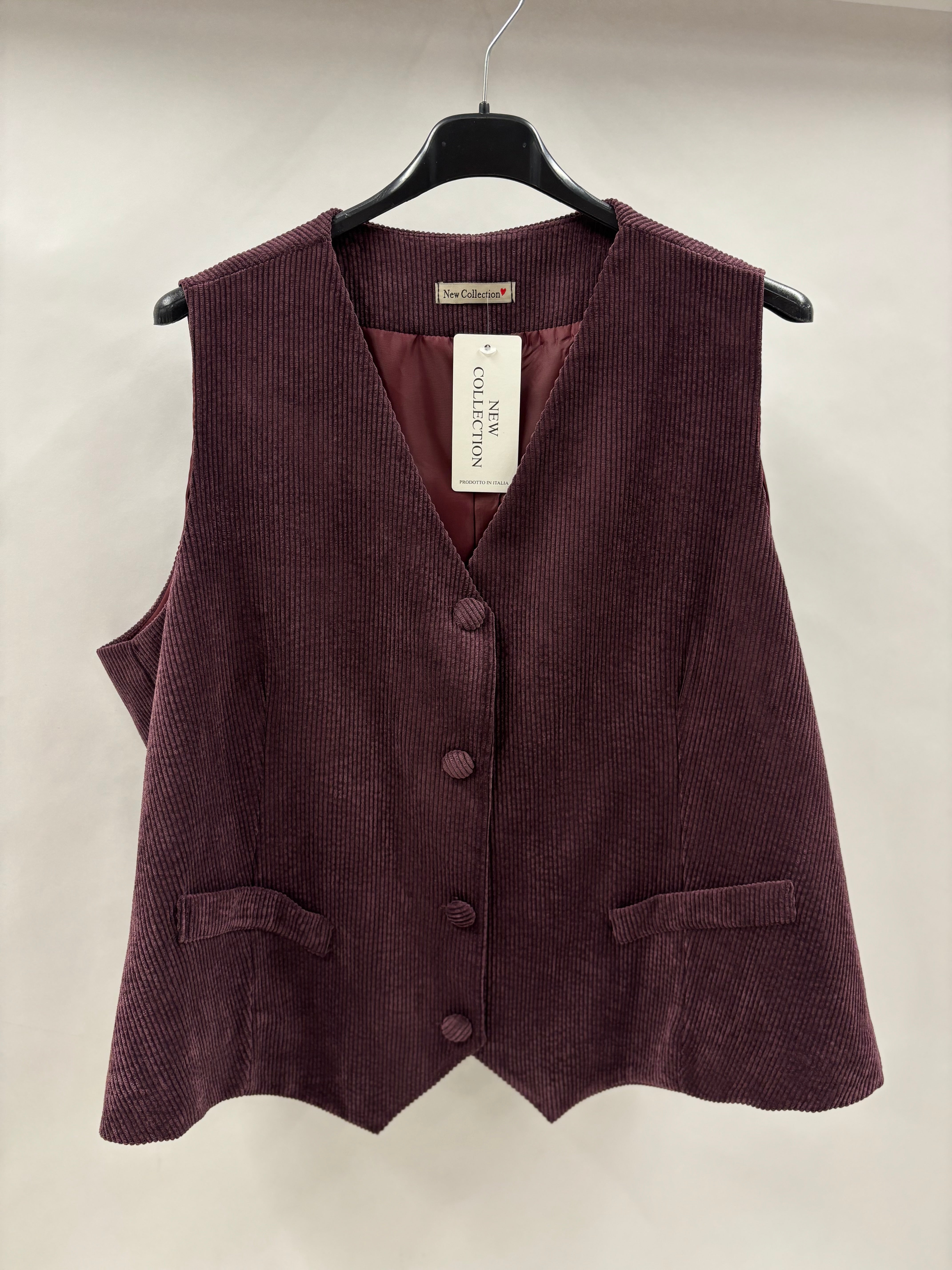 Fløjlsvest Med Knapper