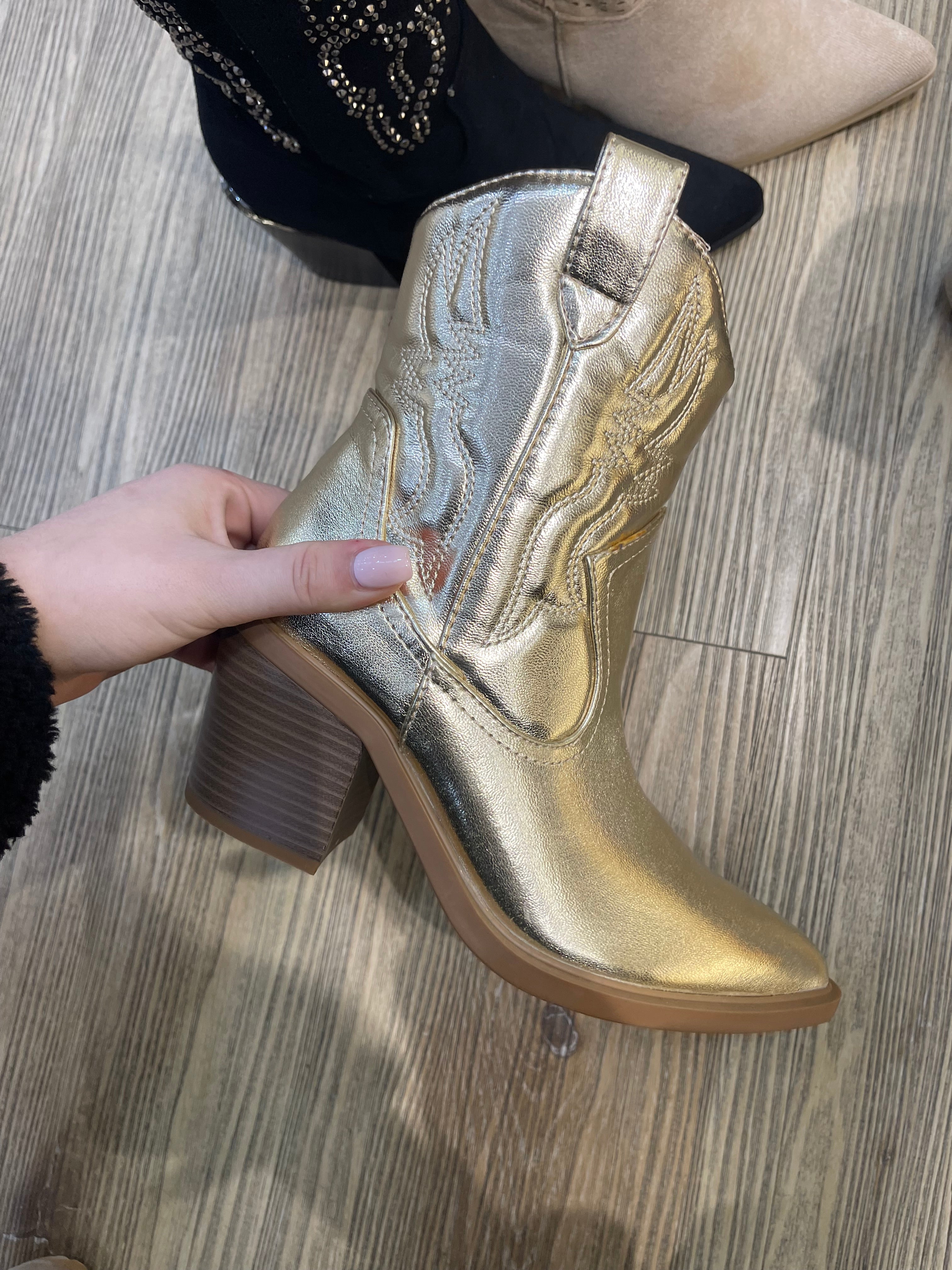 Cowboy støvler guld by Krone 1