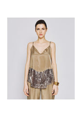 Access Asymmetric top with sequins