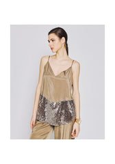 Access Asymmetric top with sequins