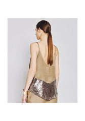 Access Asymmetric top with sequins