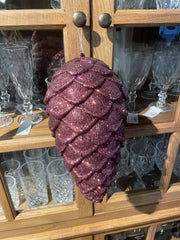 Fyrrekogle glitter 28cm x 14cm