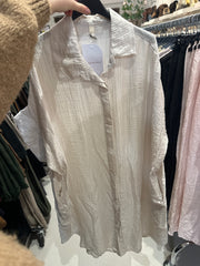 Beige skjorte kjole