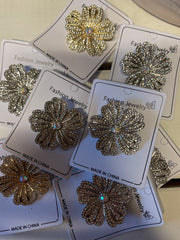 Bling broche - Blomst by Krone 1