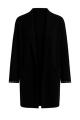 Strikcardigan med bling kant
