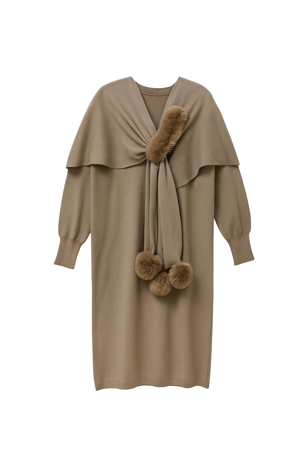 Strikkjole med strikslag