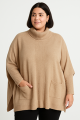 Oversize rullekrave med fine front lommer