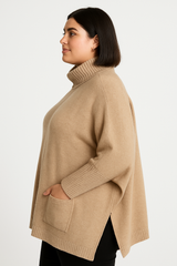 Oversize rullekrave med fine front lommer