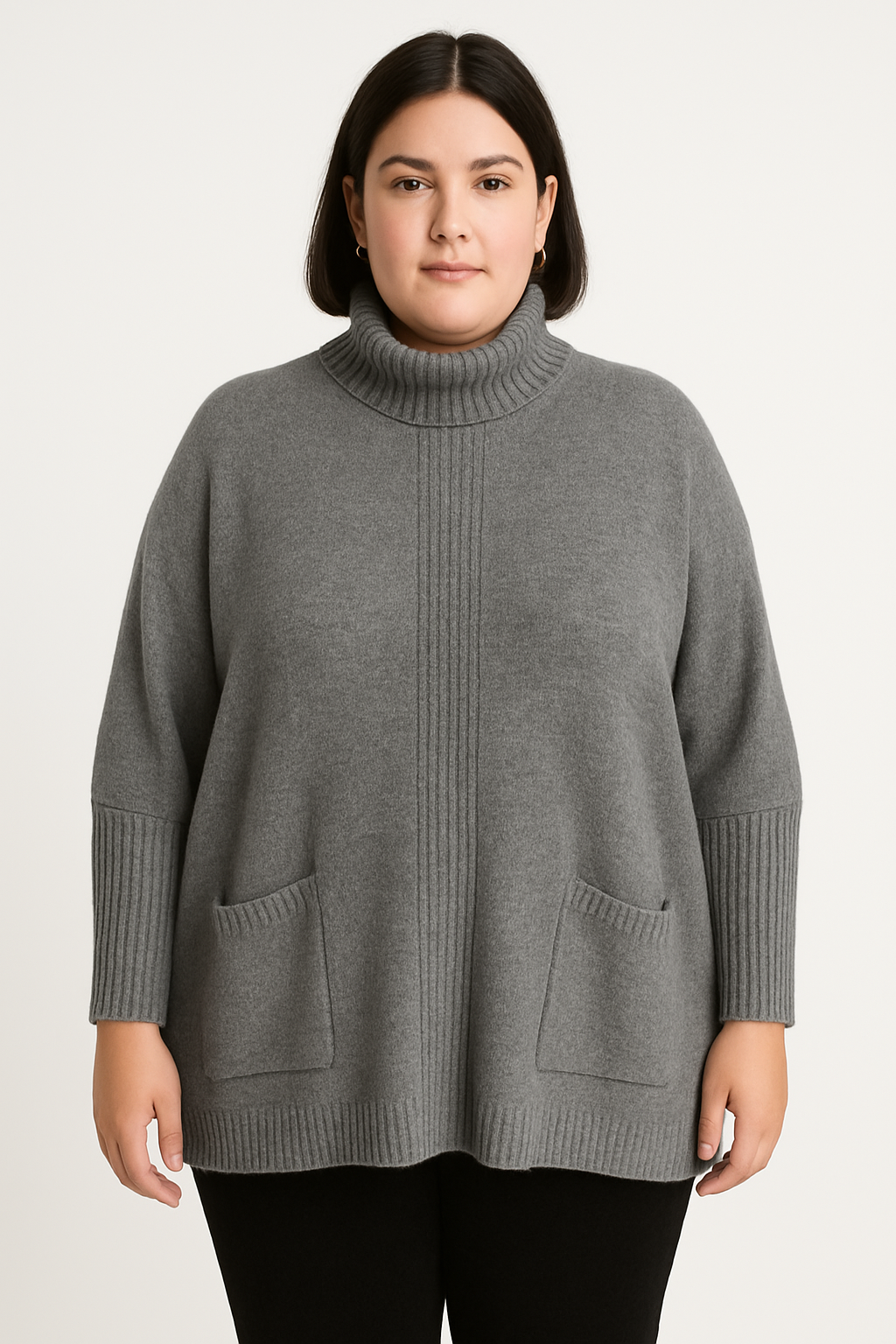 Oversize rullekrave med fine front lommer