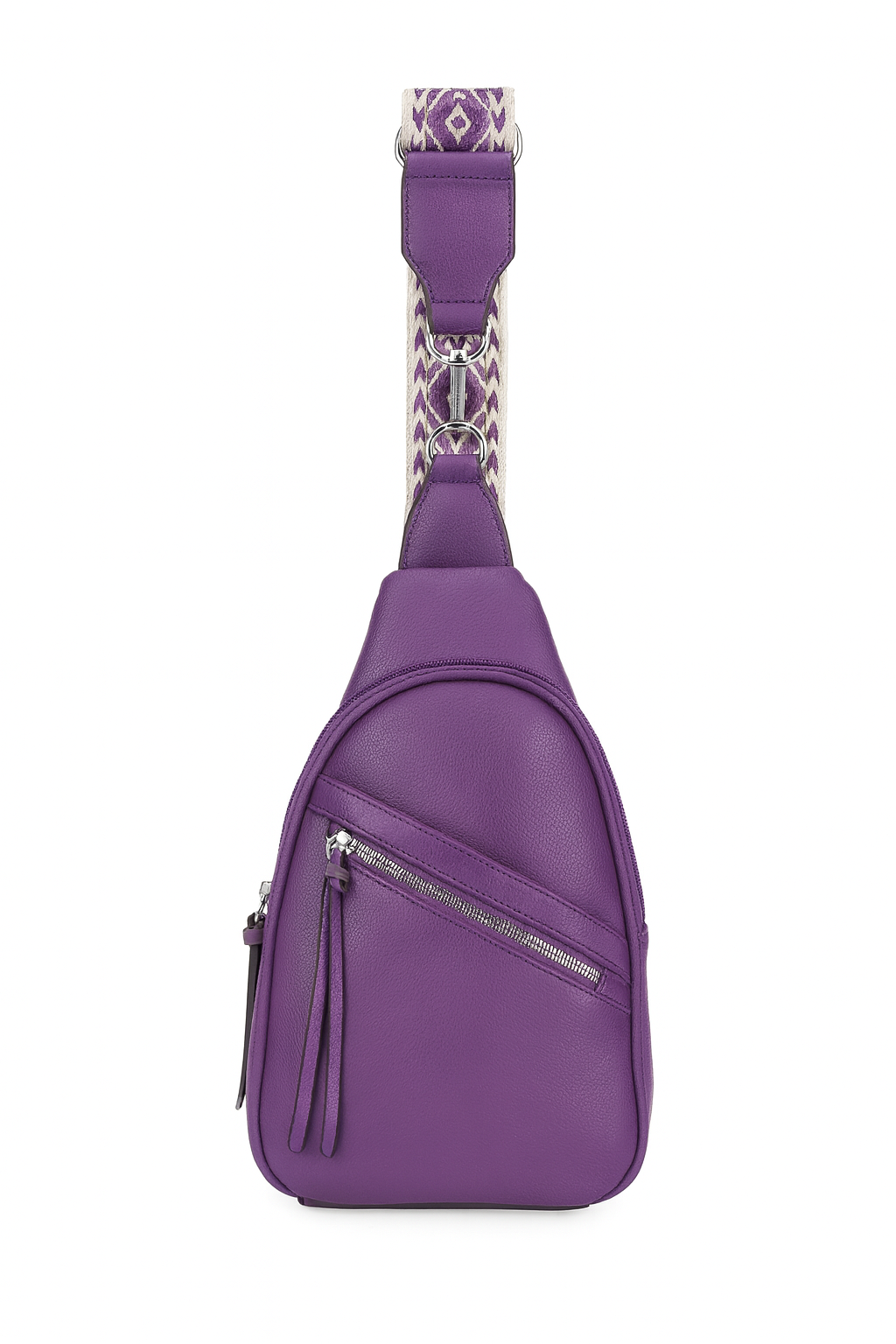 Crossbody rejsetaske med lynlås 20x7x30cm by Eric Bags