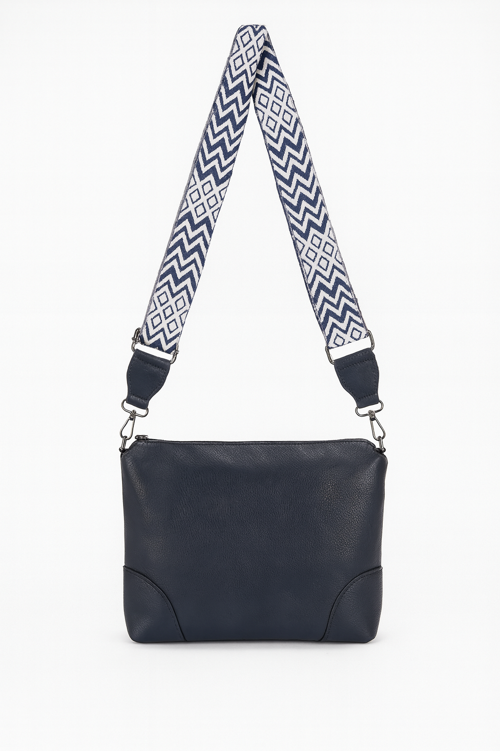 Taske med zigzag taskestrop 22x13x25cm by Eric Bags