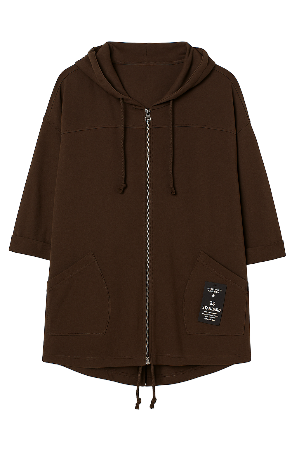 Bluse med lynlås og hætte - brystmål 160cm by Krone 1