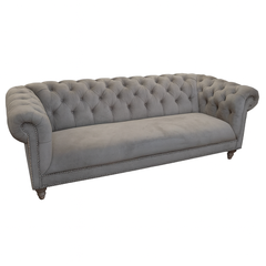 Sofa Silvia 3-personers natur velour 216x85x77 cm