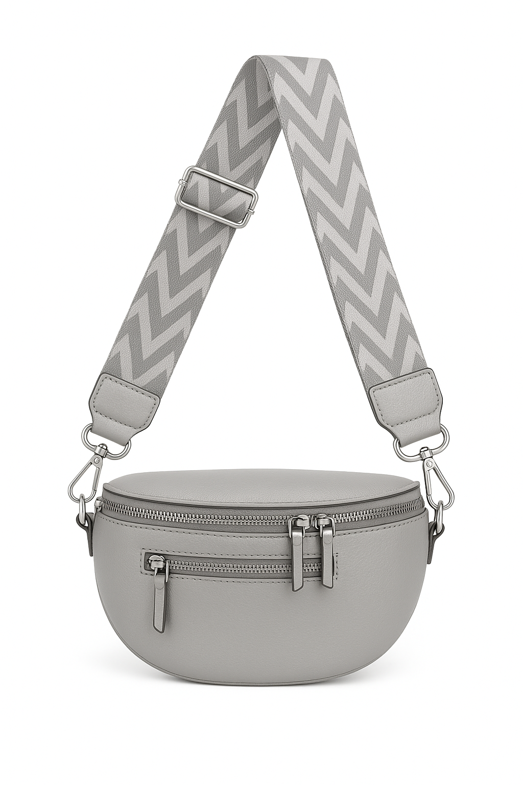 Bæltetaske med dobbelt lynlås 31x9x20cm by Eric Bags