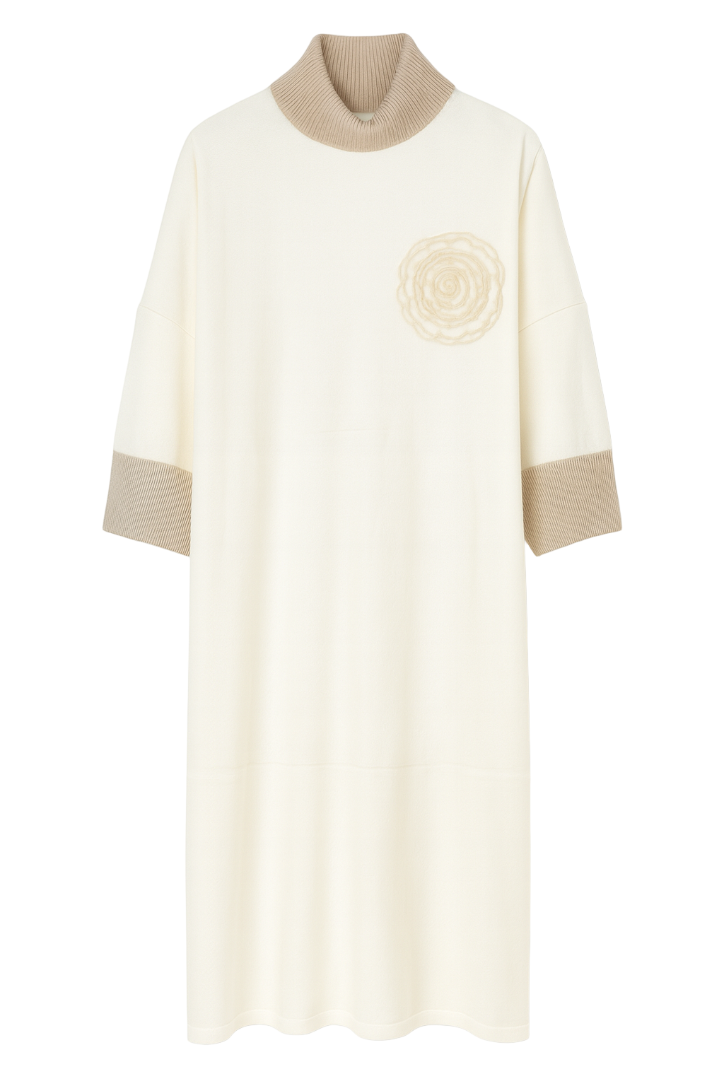 Strikkjole med blomster by Krone 1