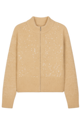 Strikcardigan med pailetter by Krone 1