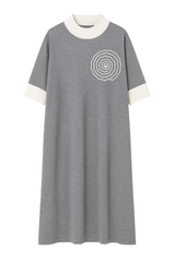 Strikkjole med blomster by Krone 1