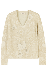 Viskose strik med blonder og bling by Krone 1