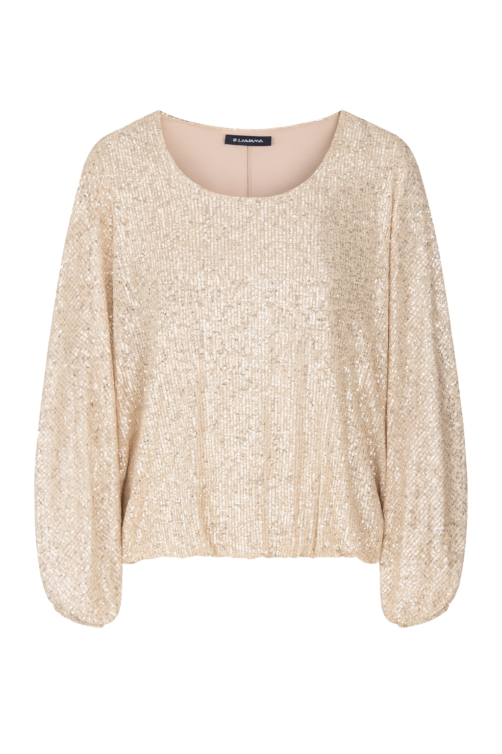 Pailetbluse med elastik ved ærme - Brystmål 130cm - Ingen returret by Krone 1