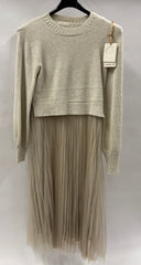 Kjole med striktrøje - Brystmål 120cm