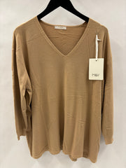 Strikbluse V-Udskæring