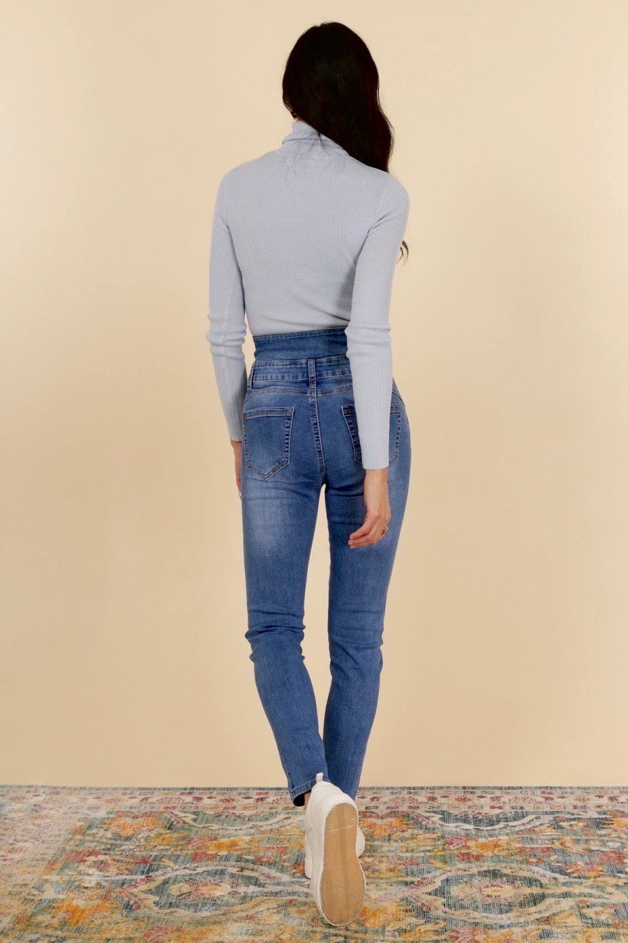 Jeans med ultra høj talje og push up by Krone 1