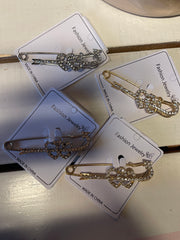 Bling broche - Sikkerhedsnål hjerte by Krone 1