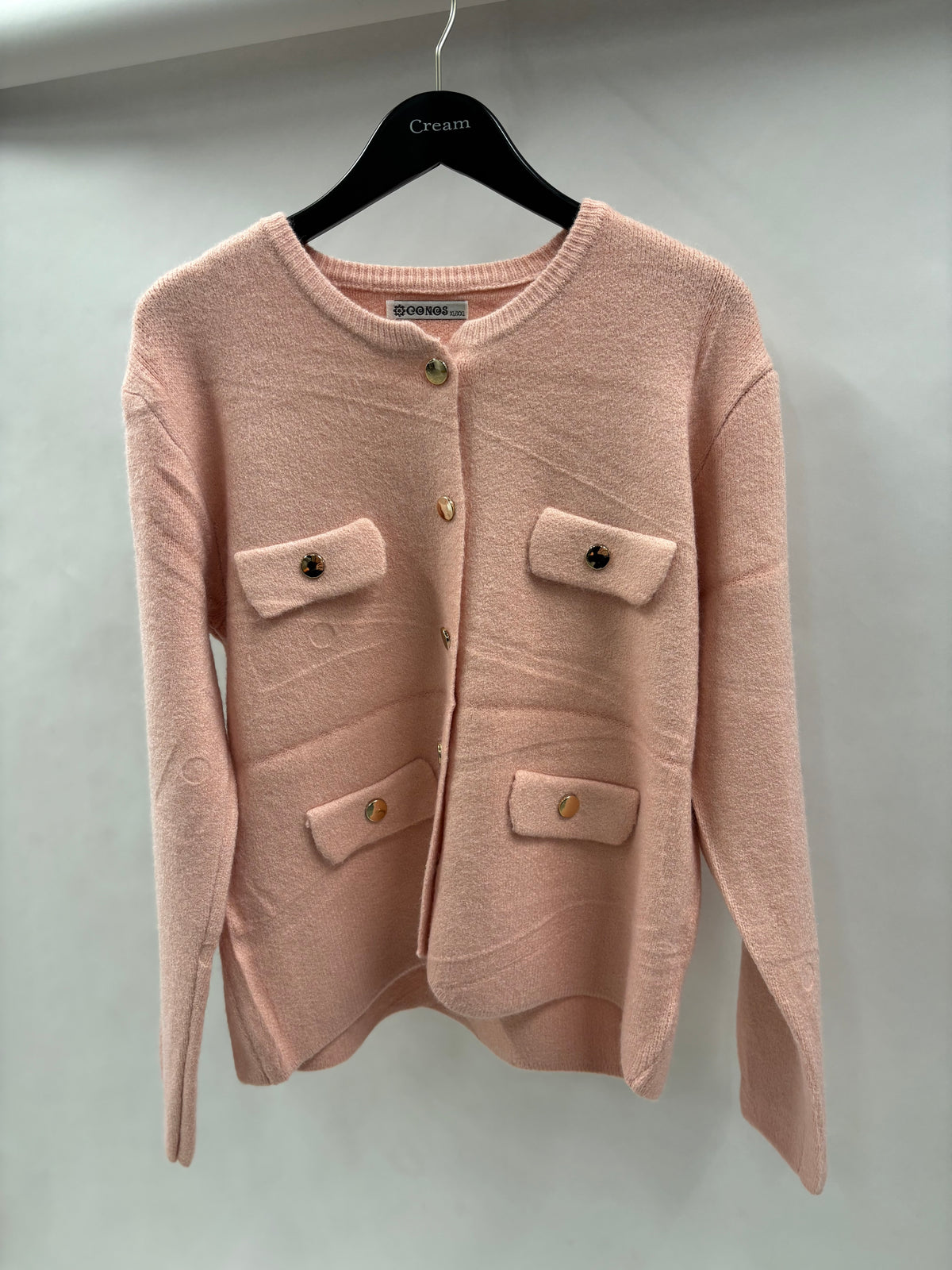 Cardigan Med Guldknapper