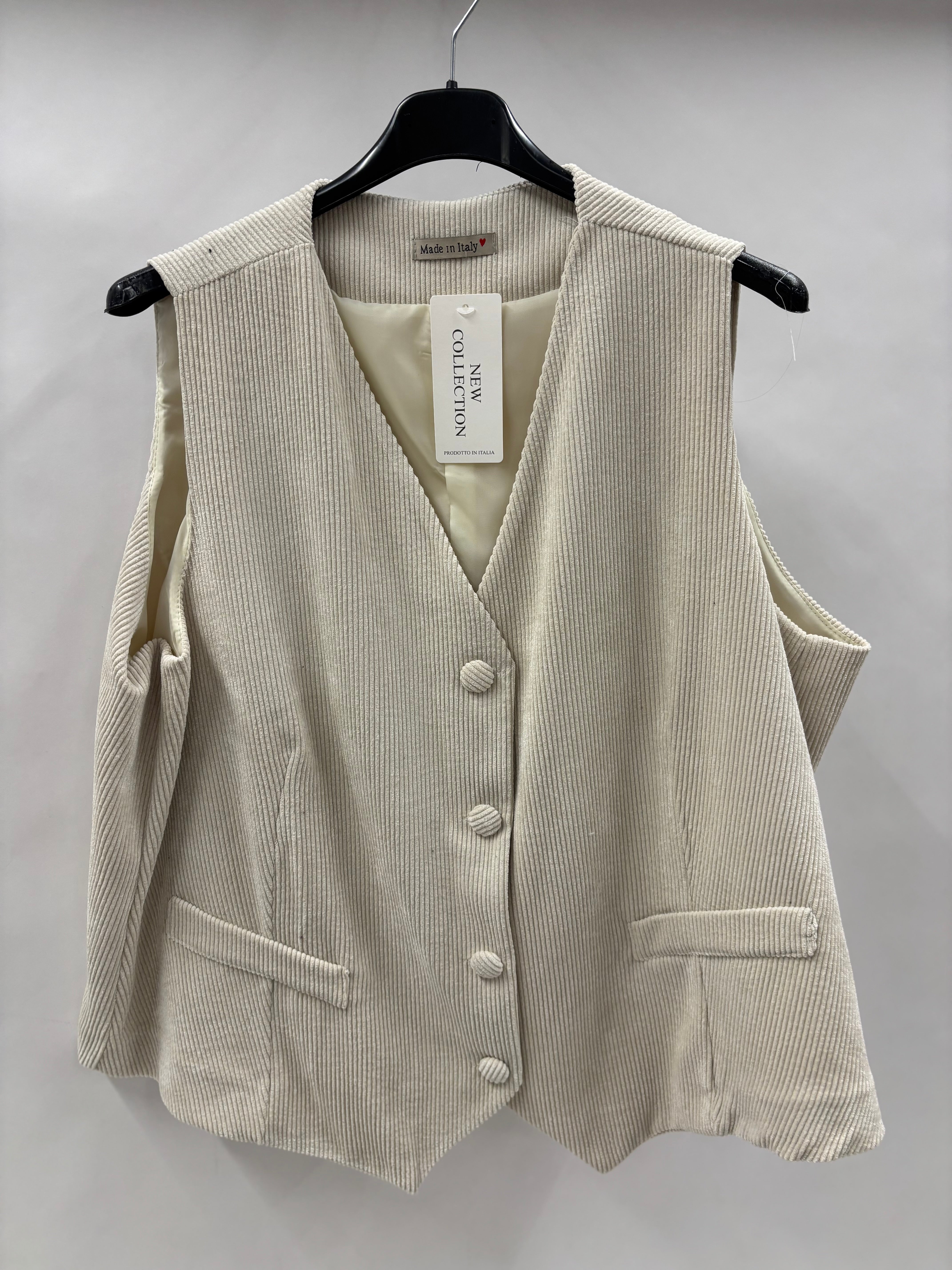 Fløjlsvest Med Knapper