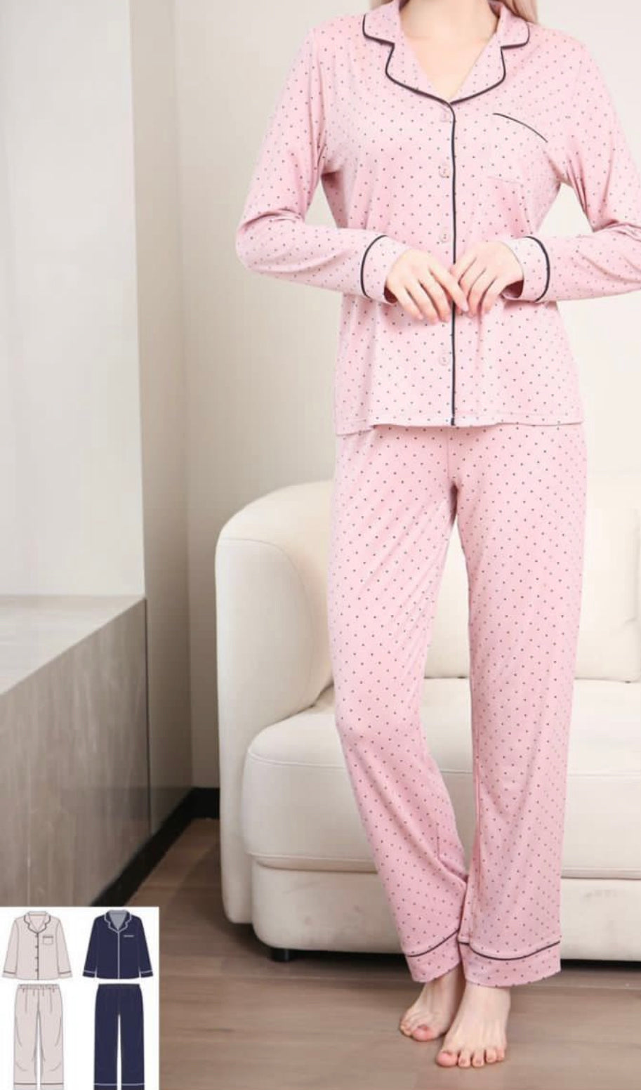 Nattøj med prikker - - Live 6 by Krone 1