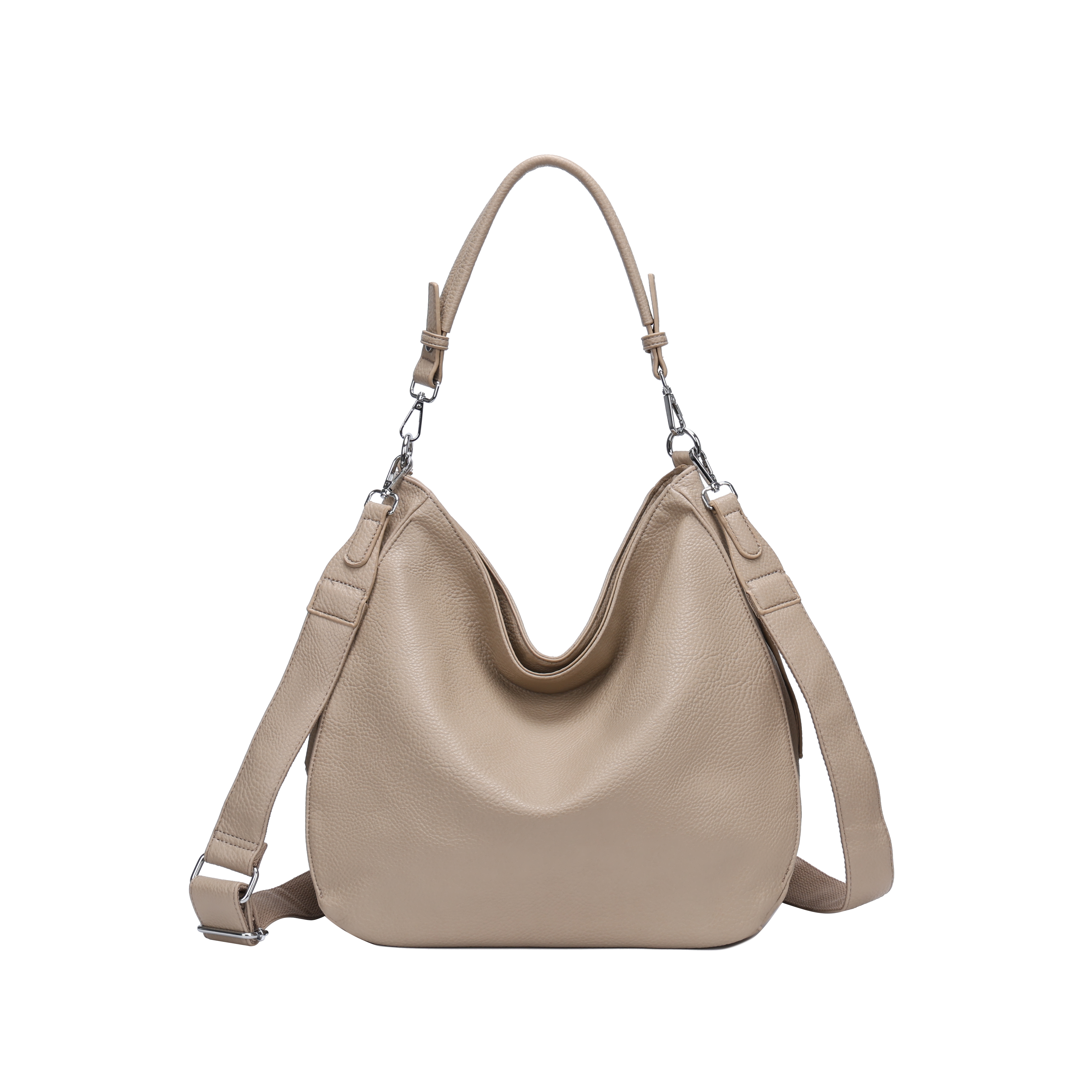 Slouchy taske med lynlås 36x13x30cm - Ingen returret - ITFEB25