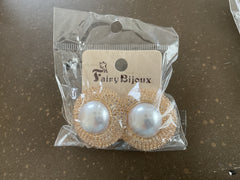 Statement Bling ørering med perle