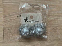Statement Bling ørering med perle