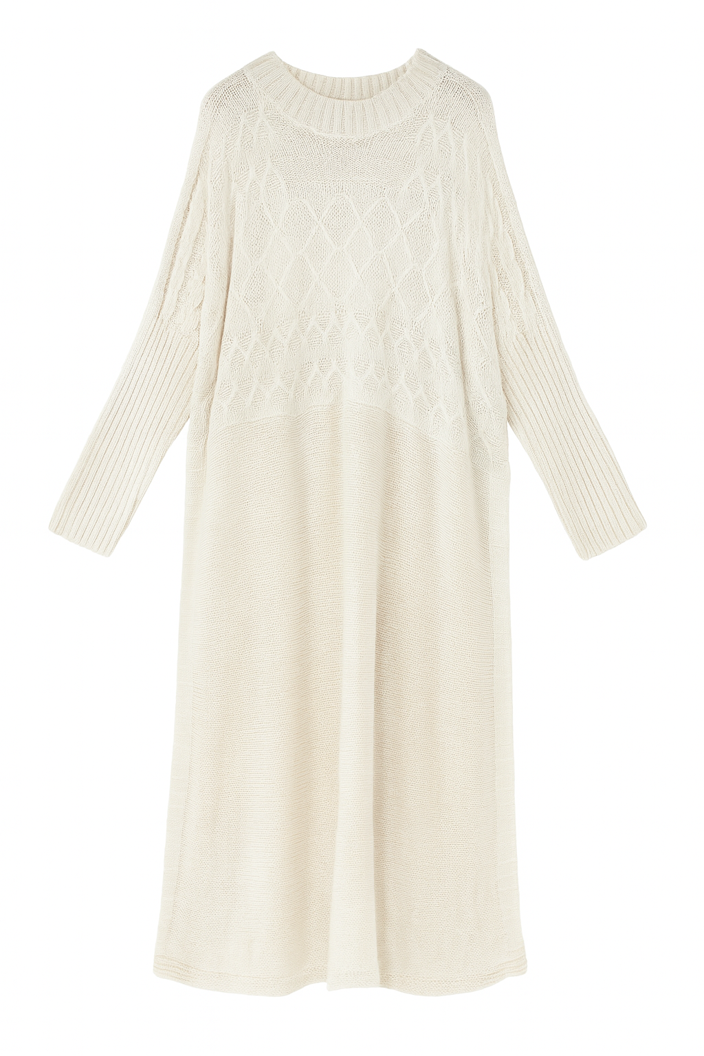 Lang strikkjole med slids - Defekt by Krone 1