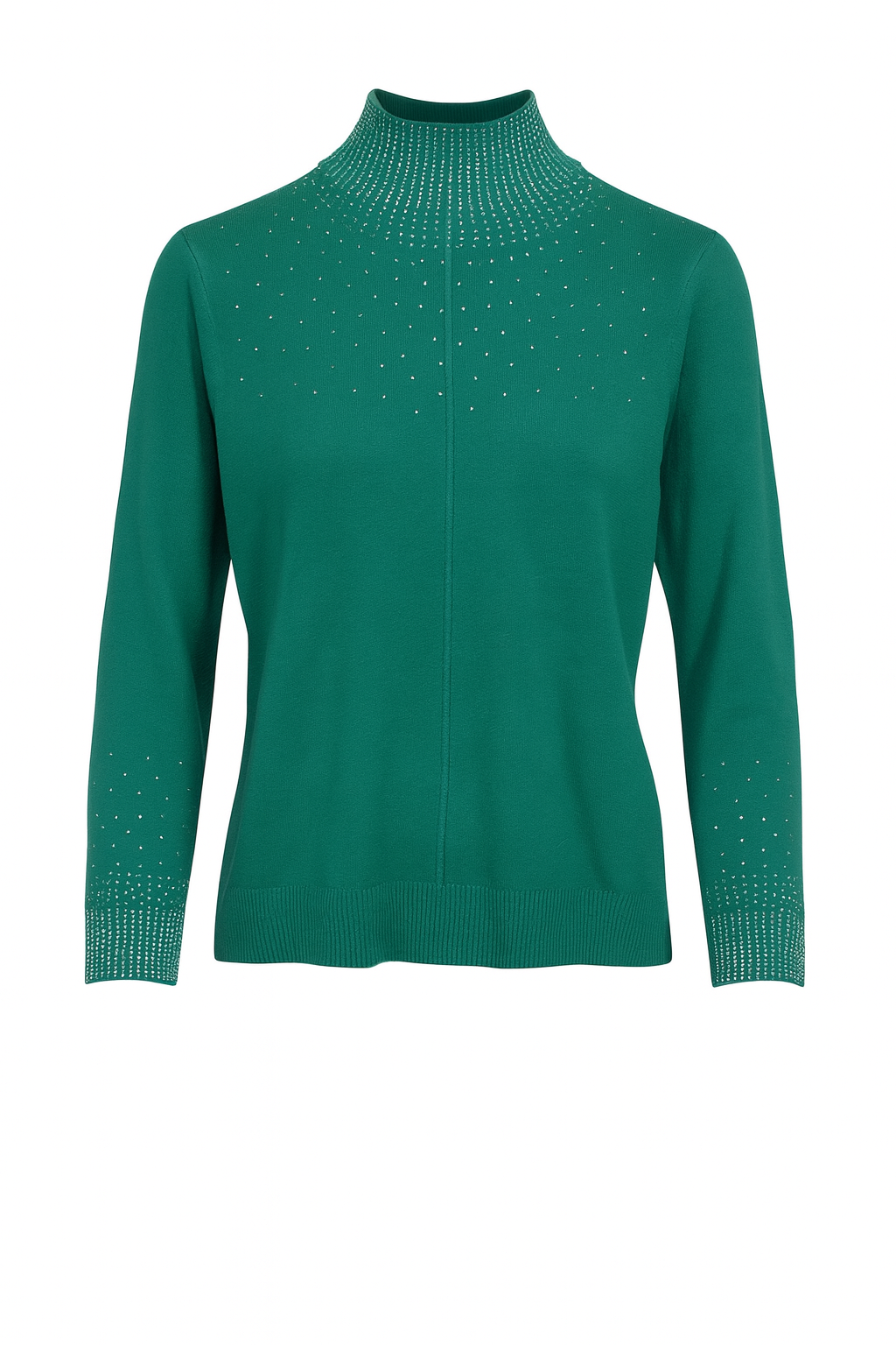 Strikbluse med bling og krave by Krone 1