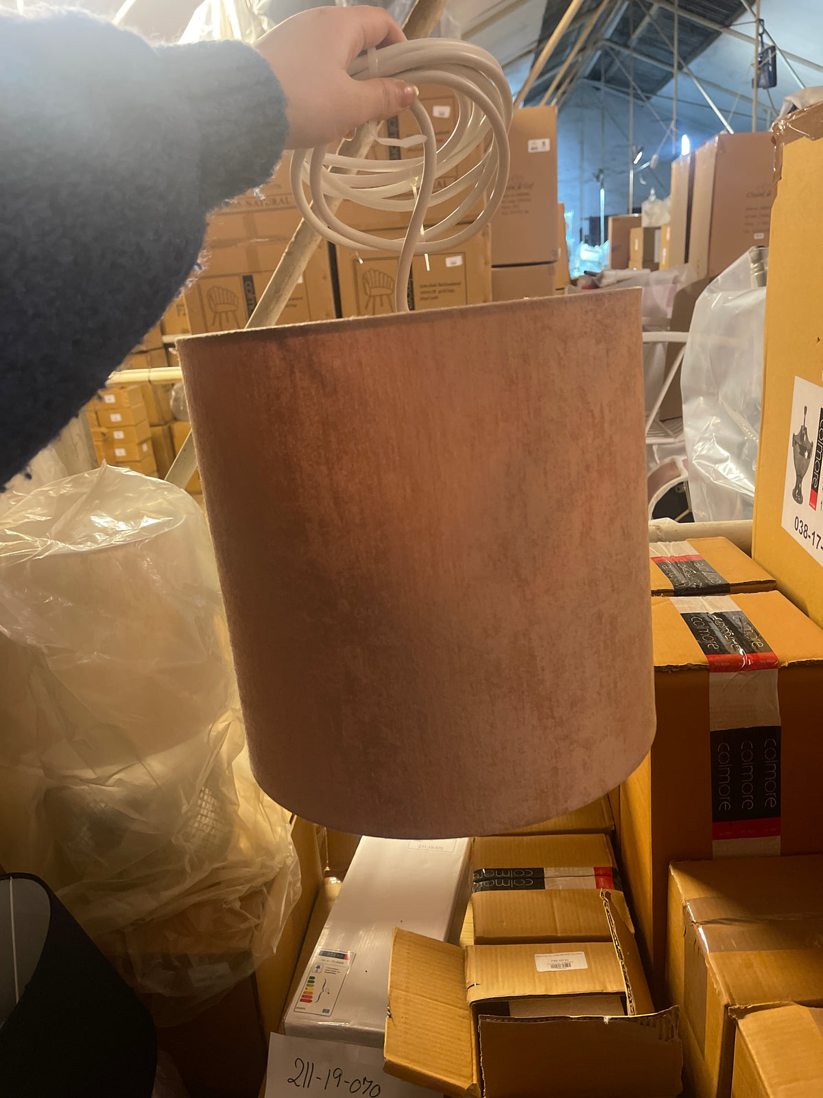 Lampeskærm cylinder Rosa mellem by Krone 1