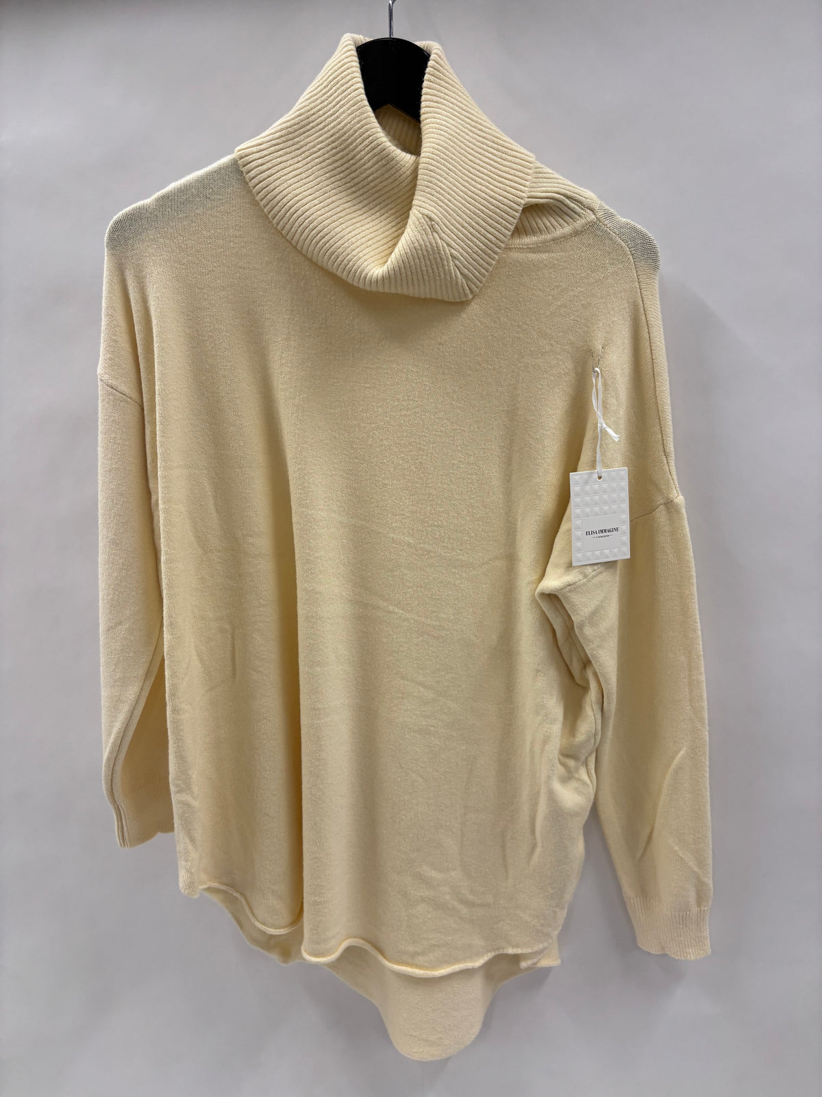 Strikbluse Rullekrave