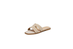 Flade sandaler med kontraster