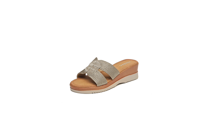 Flettet kilehæl sandaler
