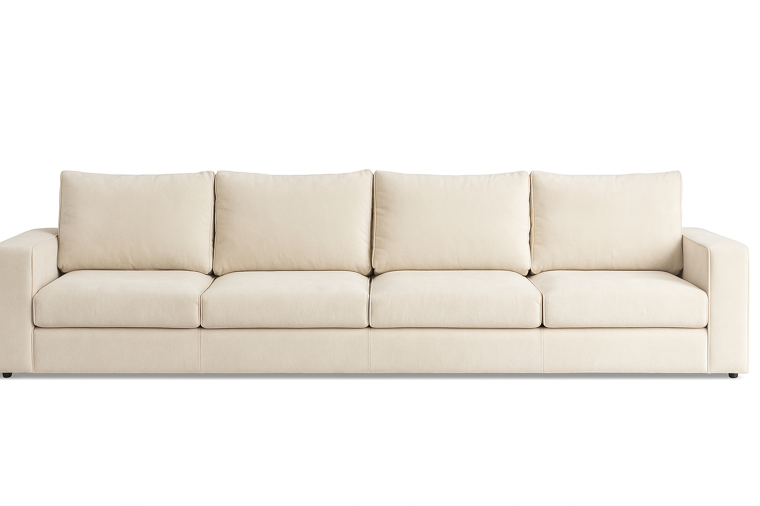 Sofa cremefarvet velour by CM