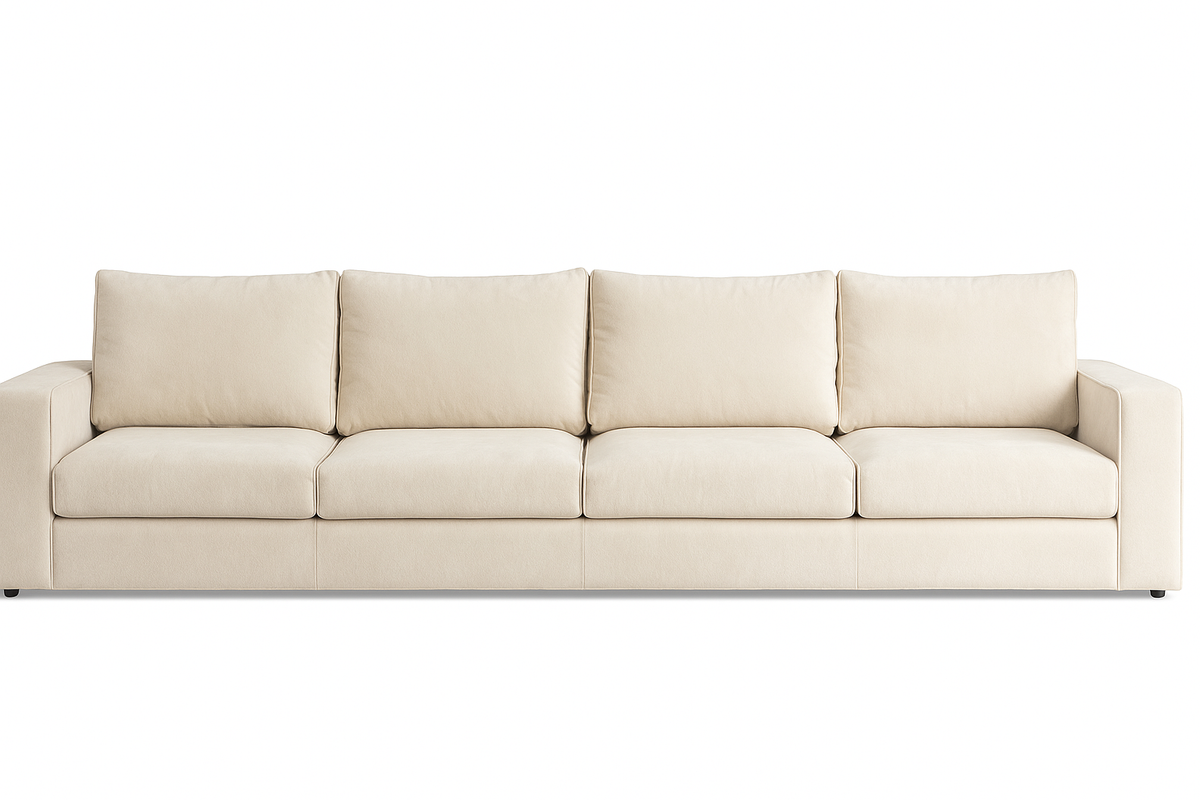 Sofa cremefarvet velour by CM