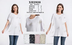 T-shirt med bling blomster - ITMARTS25 by Livia