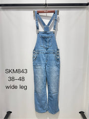 Wide leg cowboy overalls