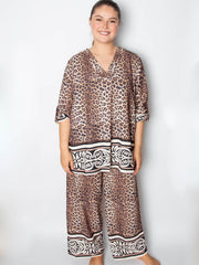 Leopard sæt med print - Ingen returret