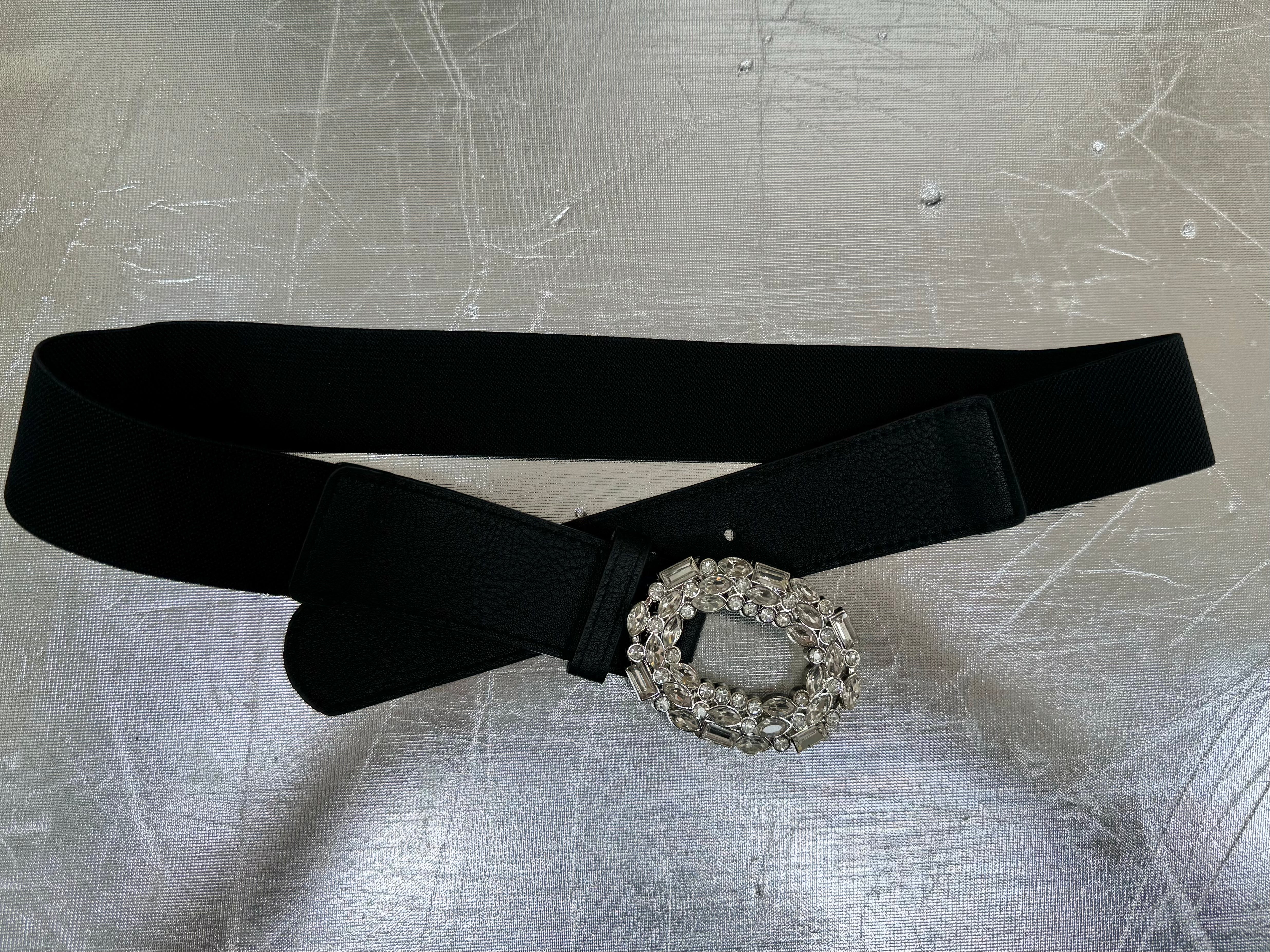 Strækbælte med bling smalt by Krone 1