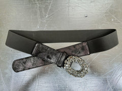 Strækbælte med bling smalt by Krone 1